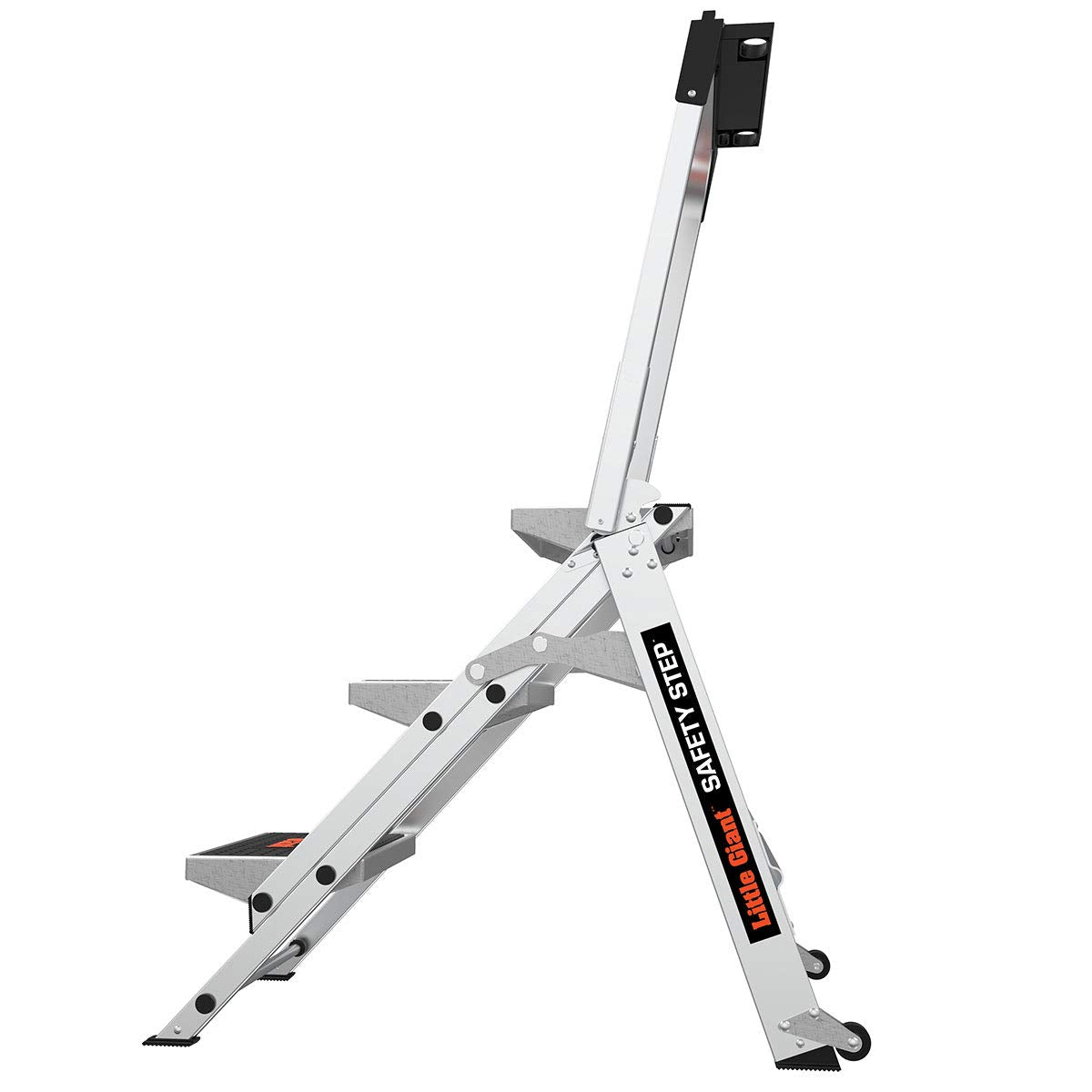 Little Giant Ladder Systems 10310BA Safety Step Stepladder with Handrail, 3-Step