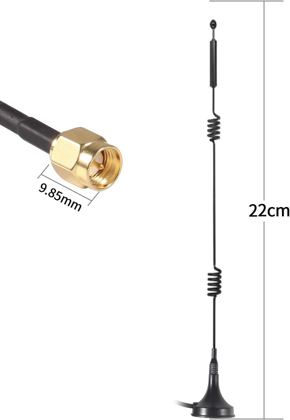 DORHEA 2.4GHz 5.8GHz 9dBi Dual Band WiFi Antenna SMA Male Connector for Security Camera, Wireless Recorder, Truck