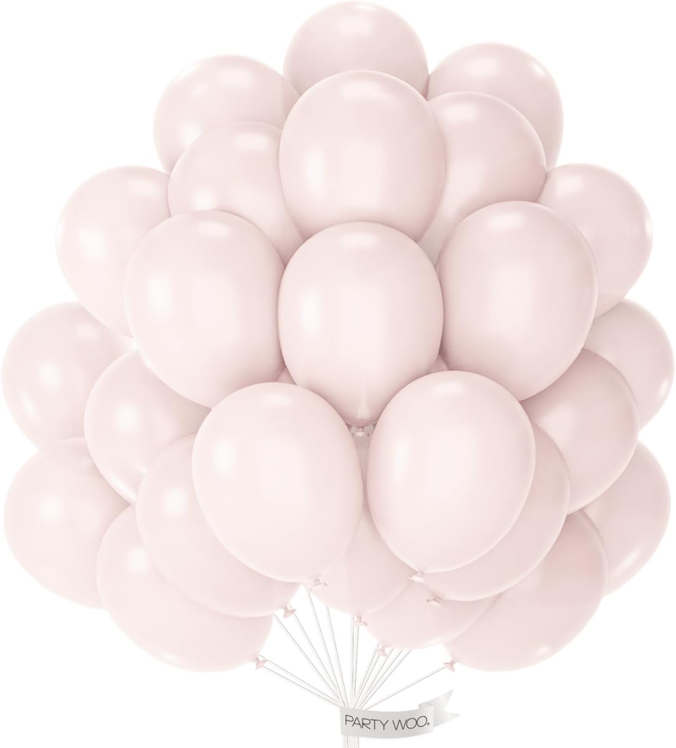 PartyWoo Beige Balloons - 101pcs 12 Inch Boho Cream & Ivory Latex for Weddings & Celebrations