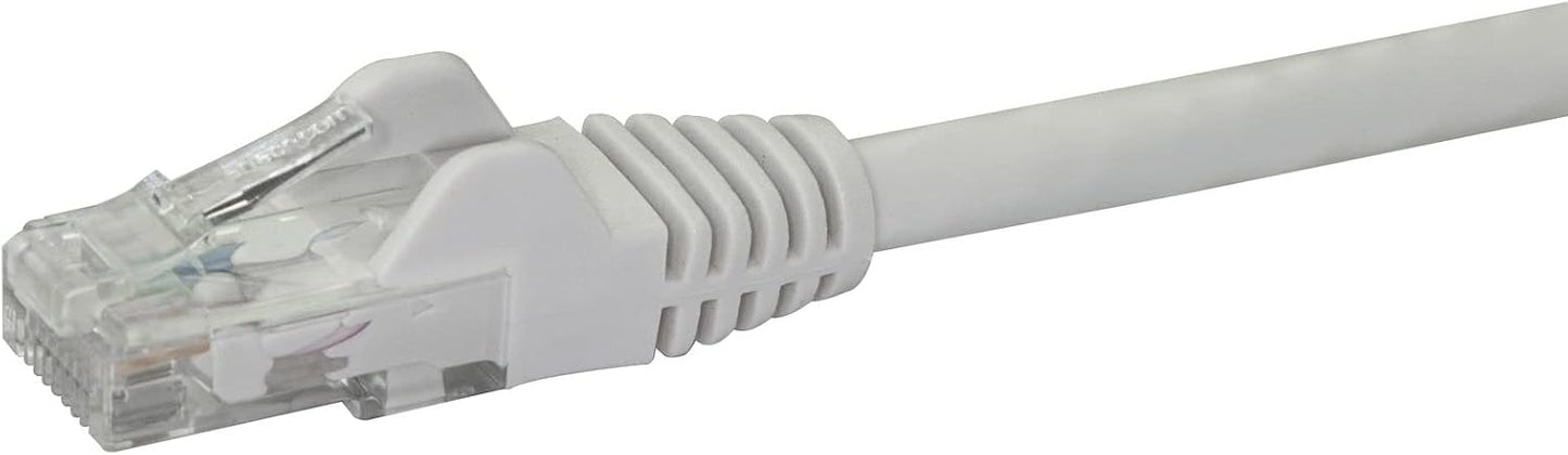 1ft CAT6 6 -250Mhz 100W RJ45 (N6PATCH1WH) StarTech Ethernet Cable - White CAT Gigabit Ethernet Wire PoE UTP Network