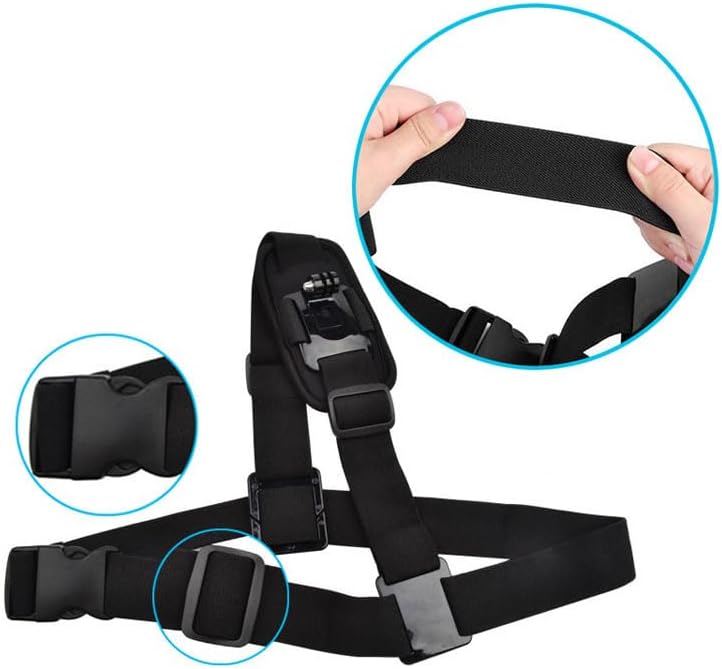 Reflex Camera Insta360 Shoulder Strap Mount Harness for GoPro, DJI Osmo, Adjustable Hands-Free Chest & Shoulder Camera