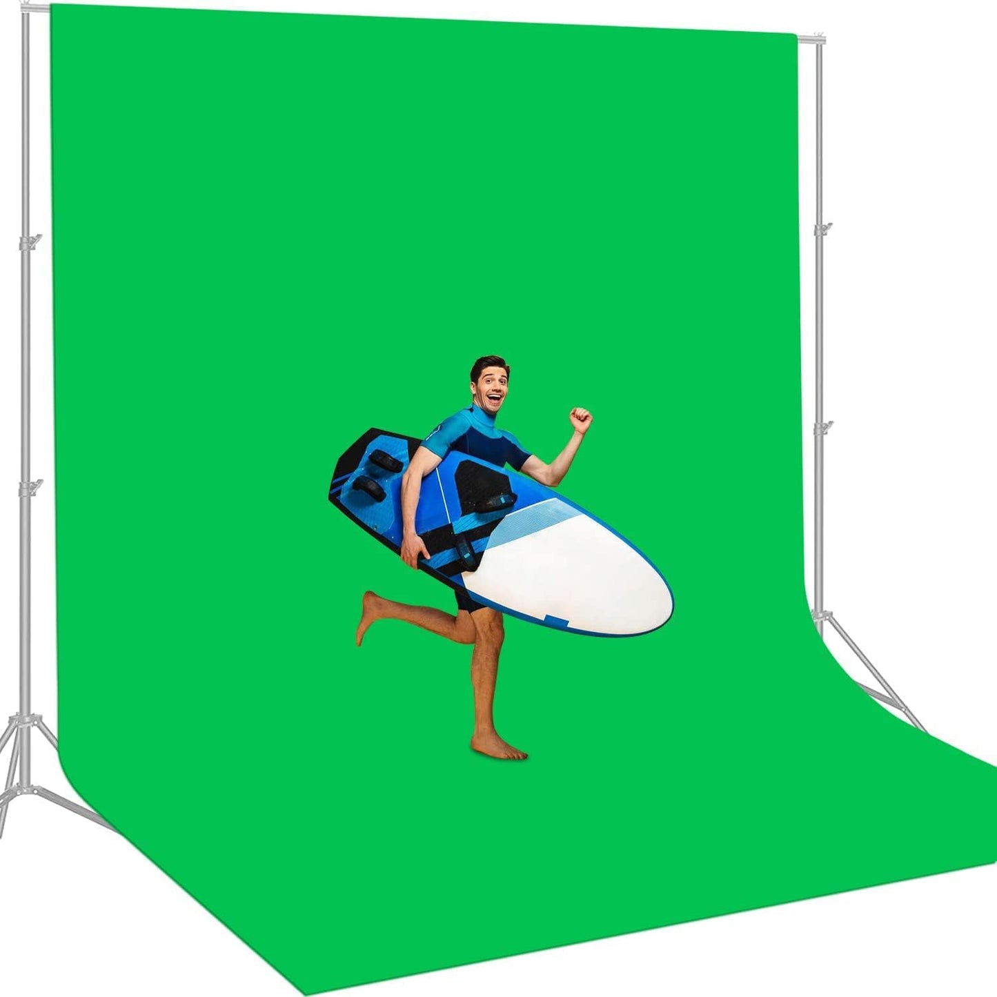 Aimosen 12 10 X FT Large Green Screen Backdrop for Photography, GreenScreen Background for Zoom Meeting, Polyester