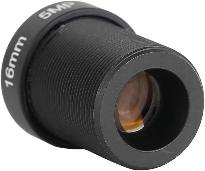 Dioche 16mm 5MP M12x0.5 Fixed Board Lens, HD CCTV Security Camera Wide Angle Lens, Standard Screw Connector Camera