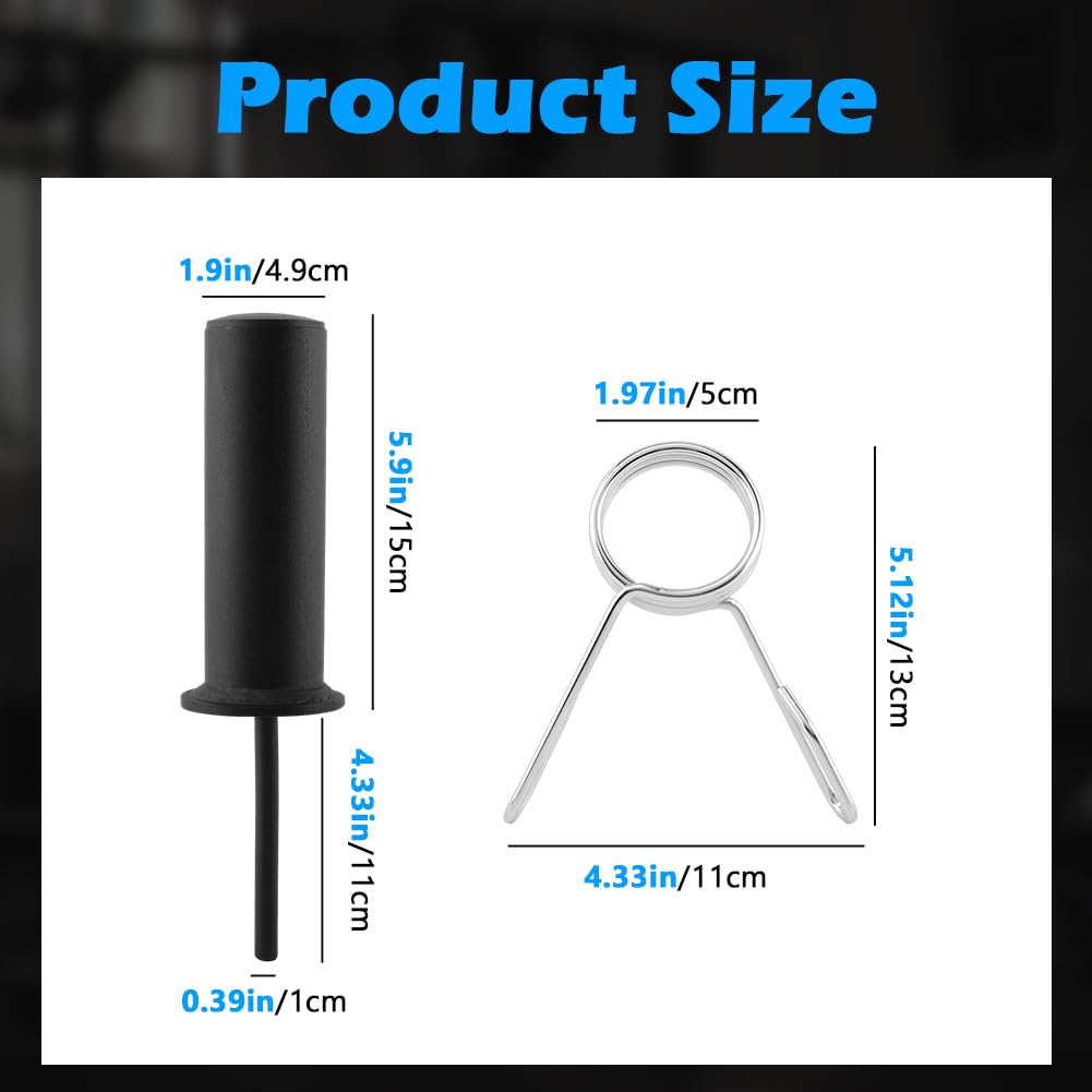 Meirivrn Reinforced Weight Stack Pin 60kg/132lbs Max Load Capacity Weight Stack Extender Pin Strength Training Equipment for Cable Machines & Home Gym - 10mm x 110mm