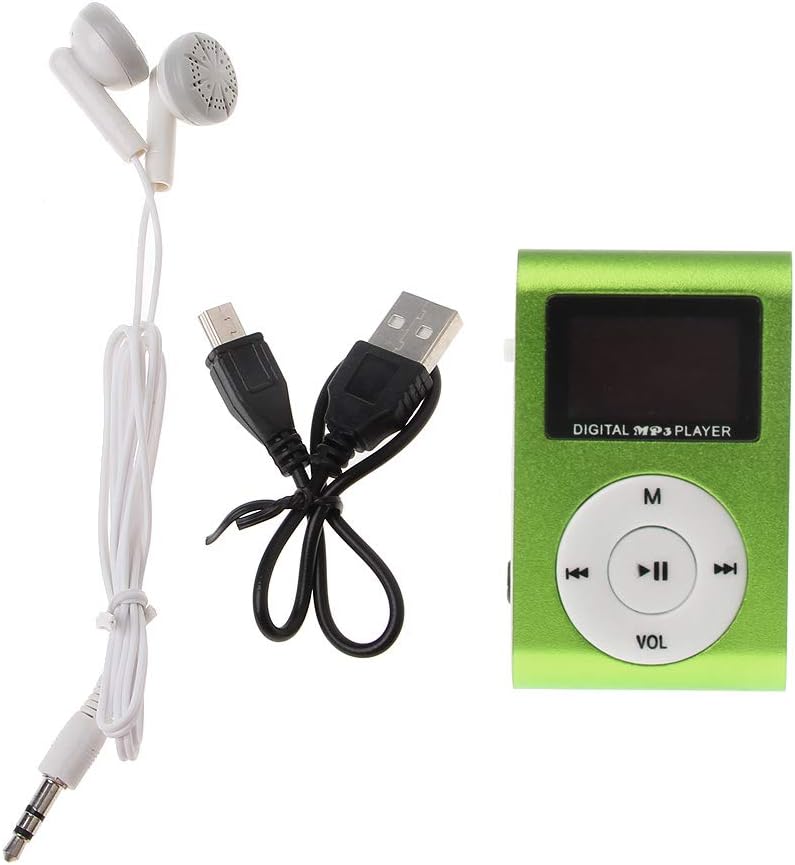 RTYUBV MX-801 MP3 Mini USB Metal Clip Micro SD TF Card Slot LCD Screen Music Player