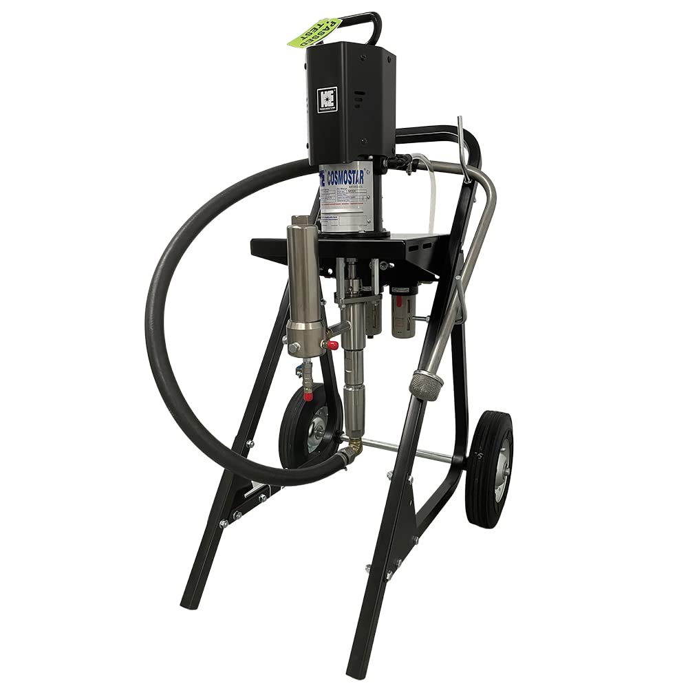 Cosmostar AX1450 23:1 Pneumatic Airless Sprayer, Airless Paint Sprays, Cart Mount Set with Airless Spray Gun, Spray Tips and High Pressure Paint Hose.…