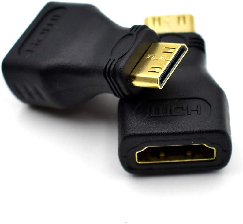 Bei Qian 5 Pack Gold Plated Mini HDMIi Male to HDMI Female High Speed HDMI Type C to Type A Compatible Adapter