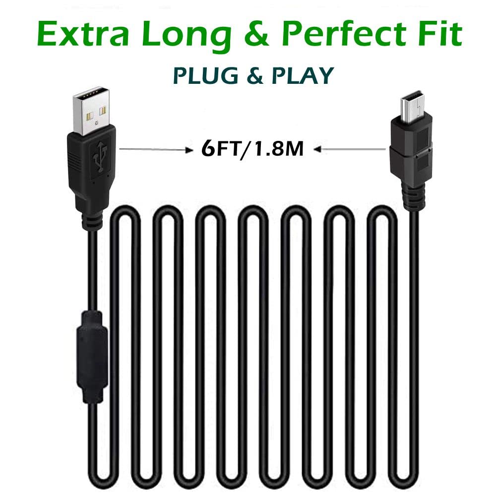BATSOEASY 10ft 2 Pack 10ft 2.0 PS3 MP3 Mini USB Cable, USB to Mini B Charger Cable Charging Data Cord Compatible