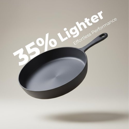 Flambo Skillet #10 - Pre-Seasoned 10-Inch Cast Iron Frying Pan - Naturally Non-Stick for Versatile Cooking