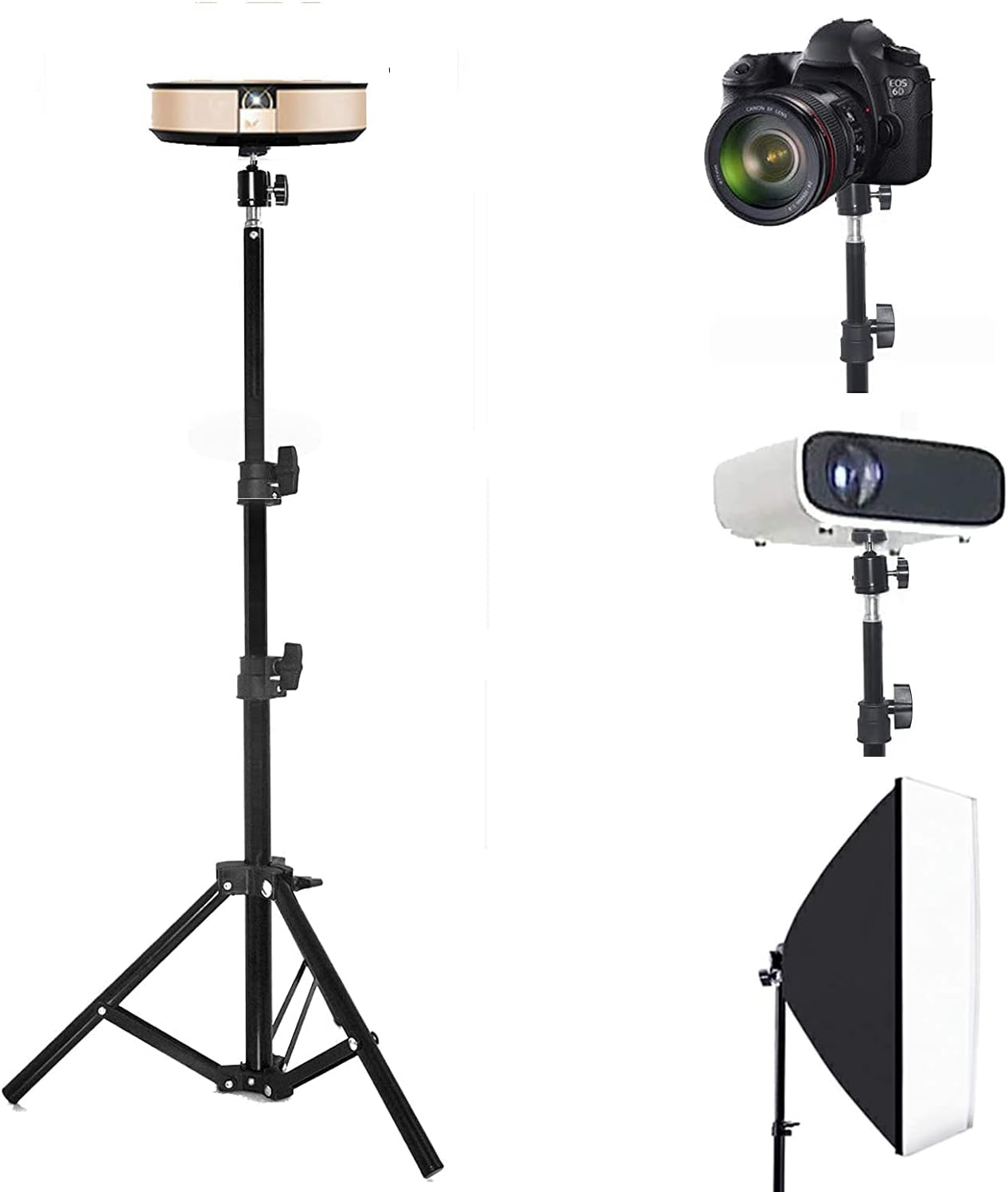 Coret 20" 61" 360 3pound) Tripod Stand, Mini Projector Stand,Lightweight Portable Projector Photography Stand Camera