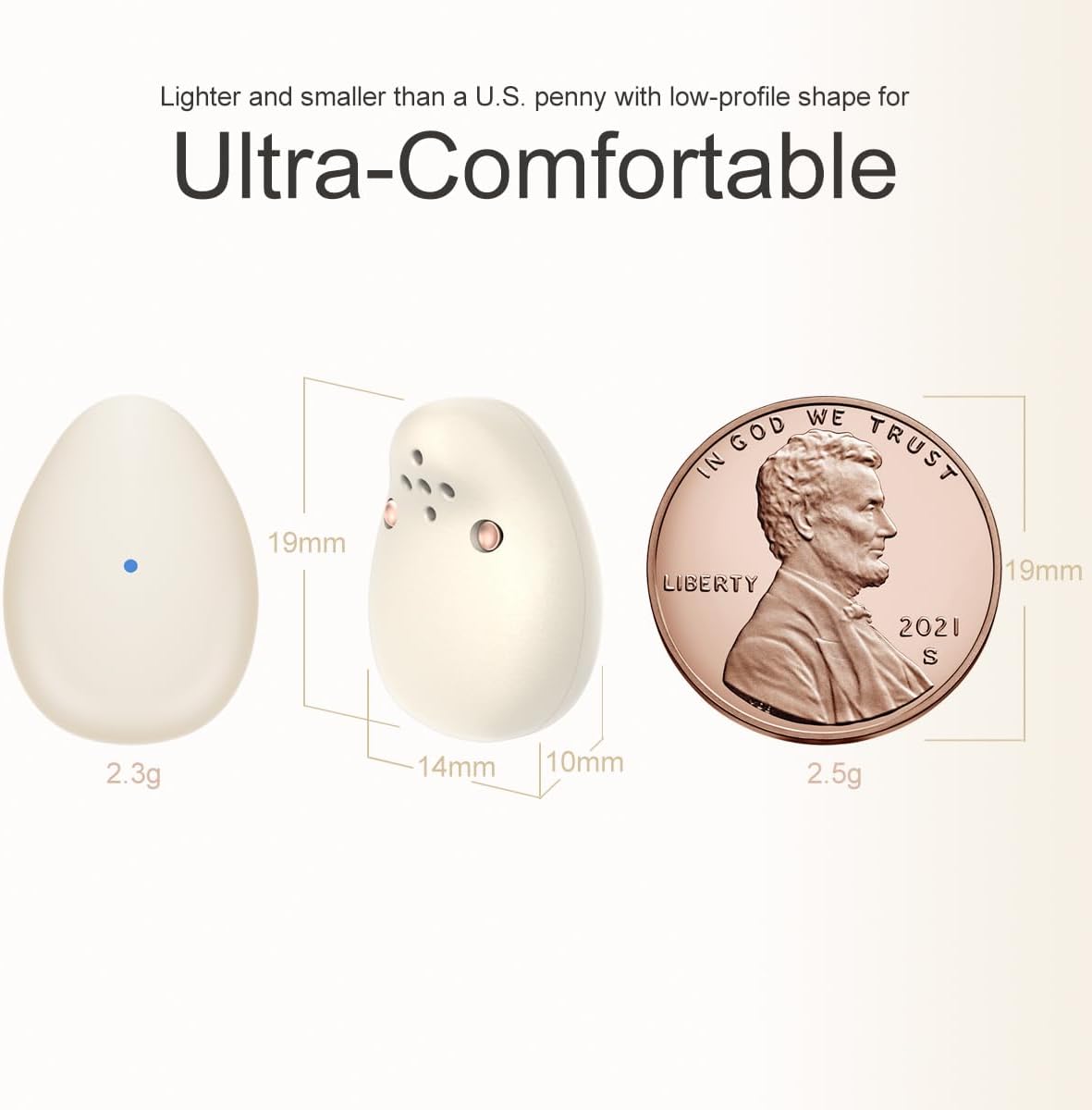 Z1, Extra-Small Wireless Earbuds for Small Ears Semi-in Ear Bluetooth Invisible Headphones, Low-Profile & Lightweight
