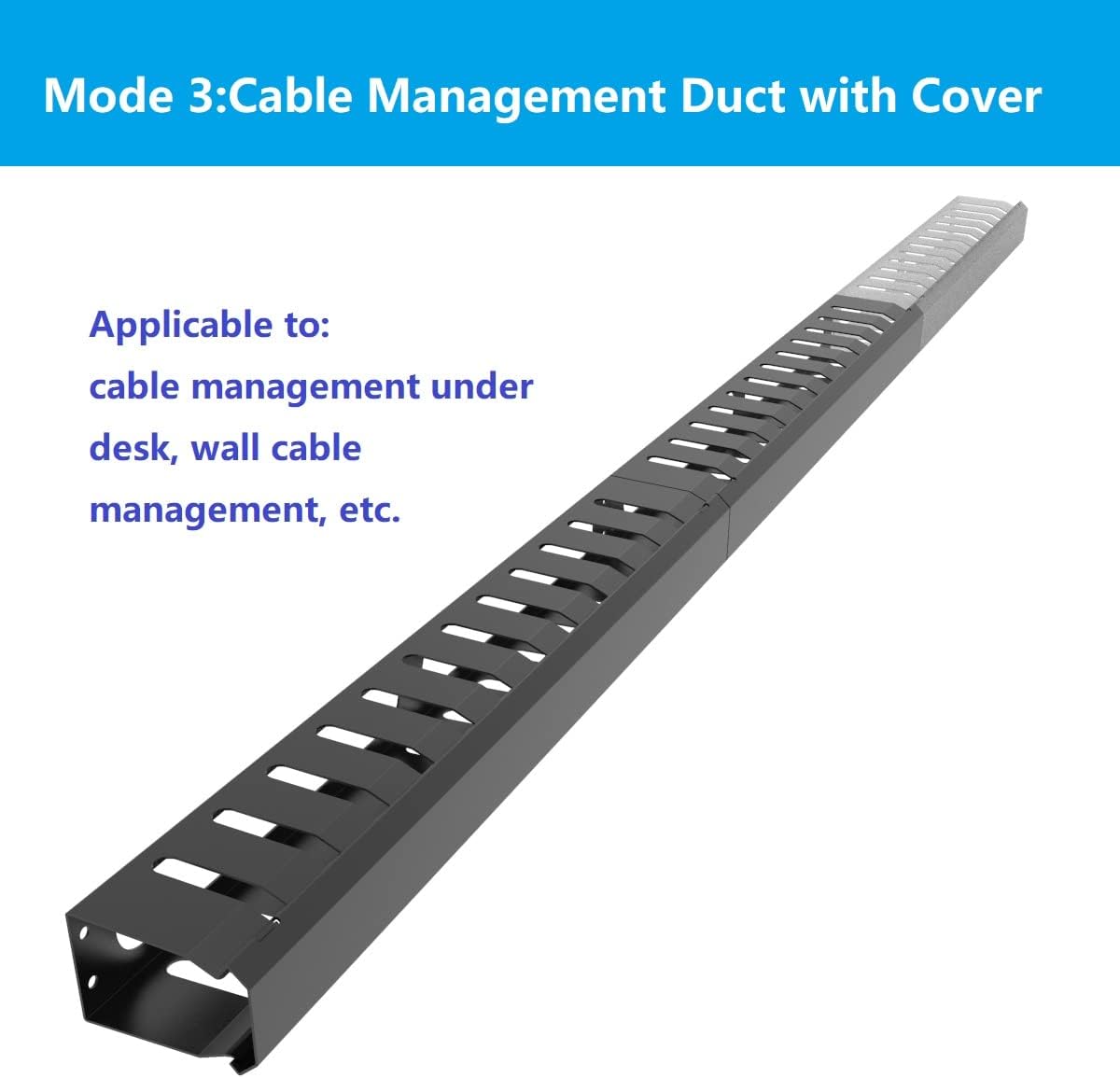 JINGCHENGMEI 2 Pack 1U 12 19-inch of All Metal Cable Management Horizontal Rack Mount Cable Manager with Big Finger
