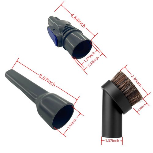 IX141 Pet Cordless Stick Vacuum Replacement Parts Compatible With Shark Pet Cordless Stick IZ162H IZ163H IZ362H IZ562H IZ140 IZ142 UZ145 Crevice Tool Horse Hair Brush Attachment for D-Shaped Vacuum
