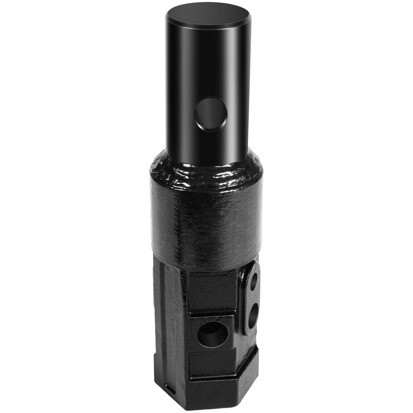23-058 Heavy Duty Auger Adapter 2” Female Hex to 2-9/16” Male Round Auger Drive Adapter, Skid Steer Post Hole Digger Conversion Coupler, High-Strength Steel Auger Bit Adapter