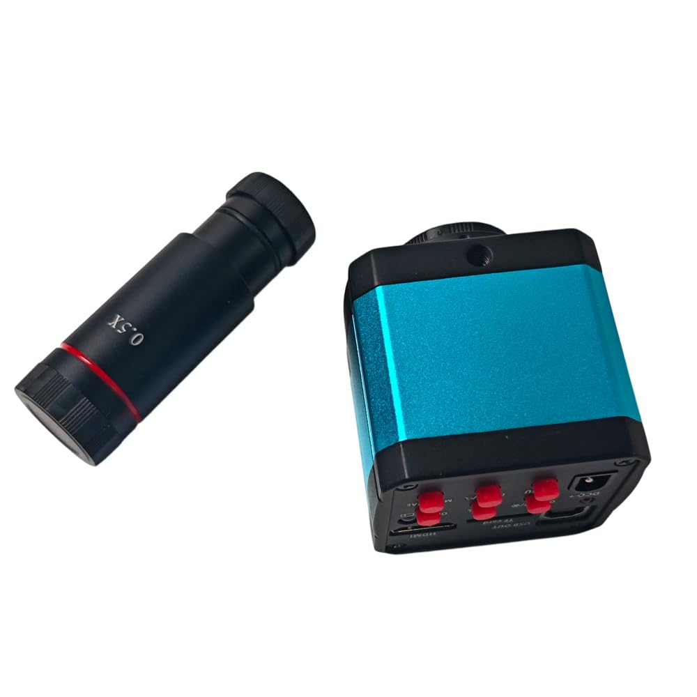 LUOYIILEA 37MP 1080P 60FPS Microscope Camera, HDMI USB C-Mount Industrial Microscope Camera with 30mm/30.5mm Adapter for Lab Research & Inspection, 2K Video Output