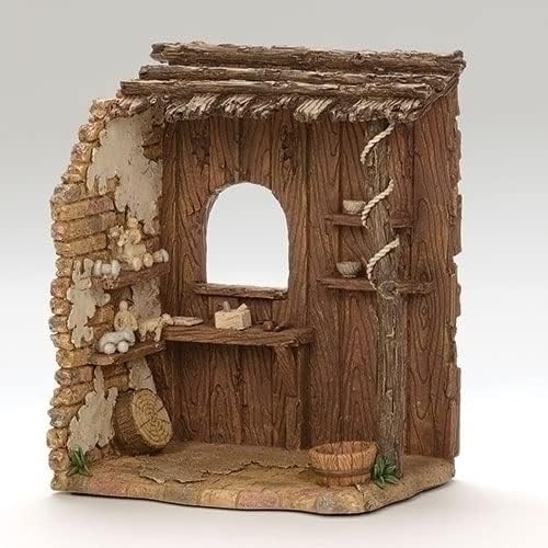 Fontanini - 5" Scale Nativity Collection Woodcarver Shop | 7" H Realistic Resin Christmas Decor