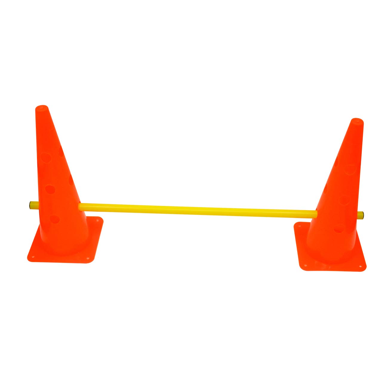 Trademark Innovations Agility Cone Hurdle Pole Set Training Equipment, Yellow
