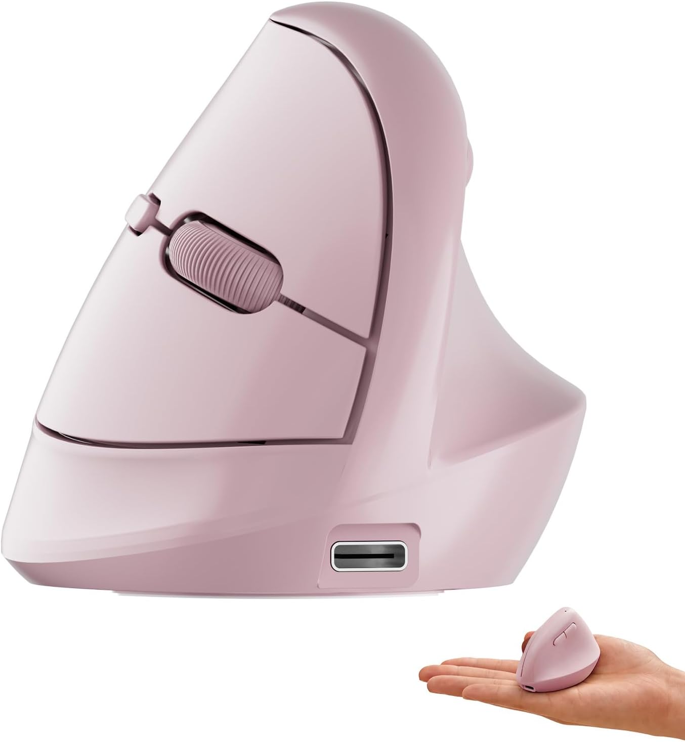 DAREU Hands,2.4GHz 64 Click,3 Ergonomic Vertical Wireless Mouse for Small / BT Dual Mode,Optical Vertical Mice