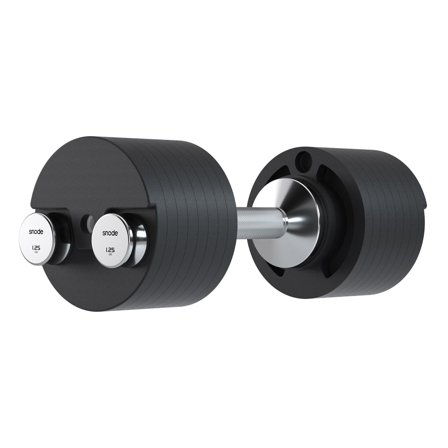 SNODE AD80 Cast Iron Adjustable Dumbbell 80lb with 8 weight adders - Adjustable Weights, Anti-Slip Metal Handle, Compact Design, Adjust in Second, Advanced Strength Training Home Gym for Men and Women