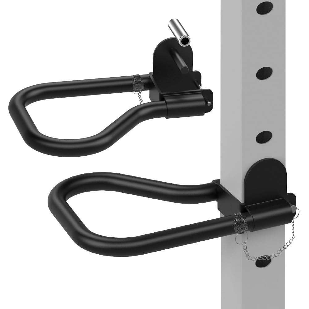 Kipika Dip Bar Attachment for 3" x 3" Squat Rack with 1" or 5/8" Holes, Multi Grip Set of 2, Narrow & Wide Grip Handles for Dips, Inverted Rows, Push-Ups, Australian Pull-ups