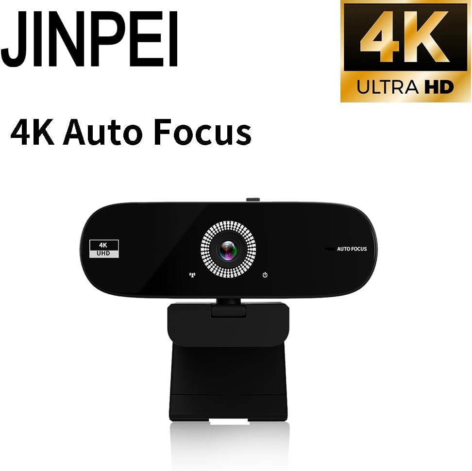 Jinpei (4K) Autofocus Webcam with Privacy Cover