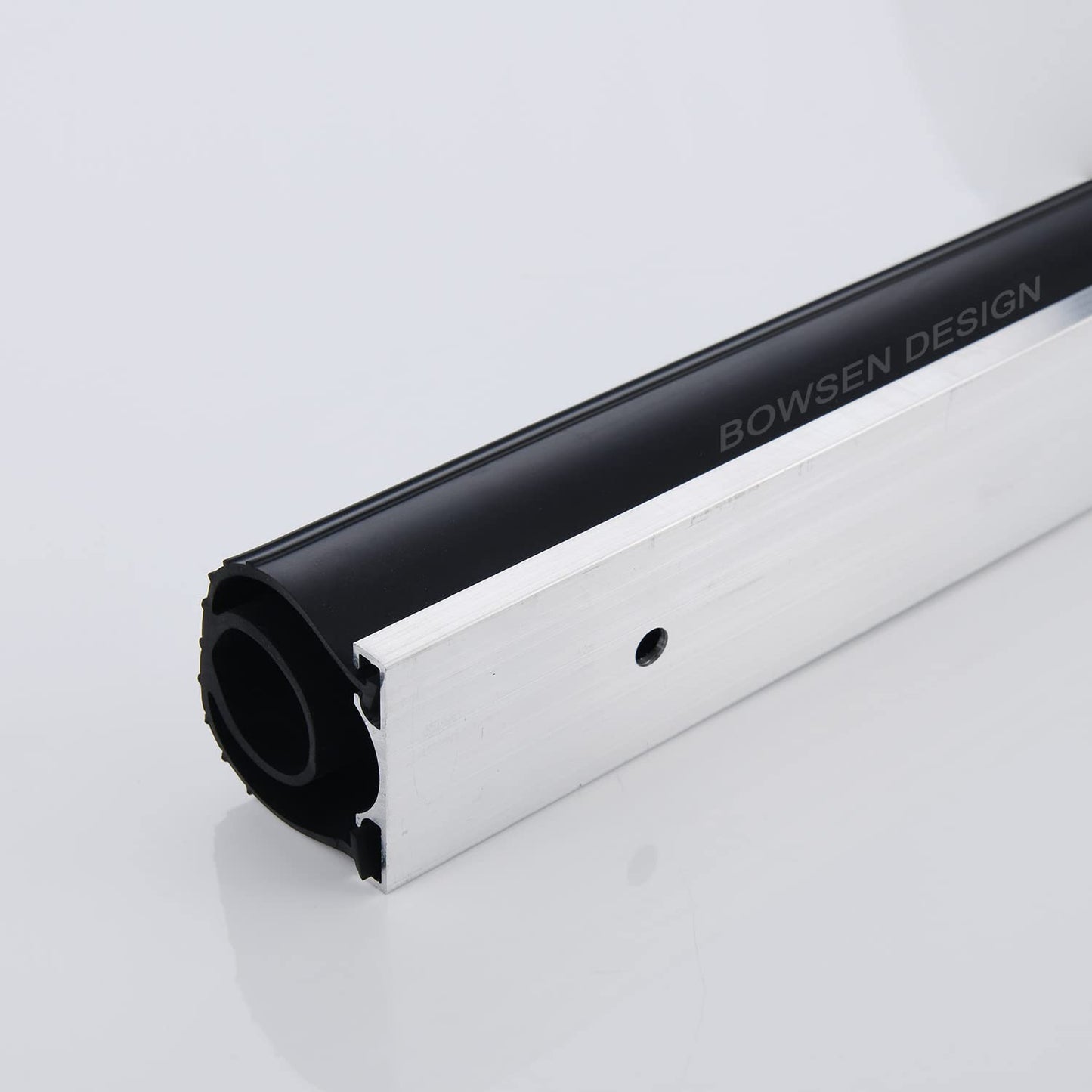 BOWSEN Heavy-Duty U+O Ring Universal Garage Door Bottom Seals Weatherstrip Weather Stripping Rubber with Aluminum Track Retainer Kit, Black (16FT, 1-5/8" Width)
