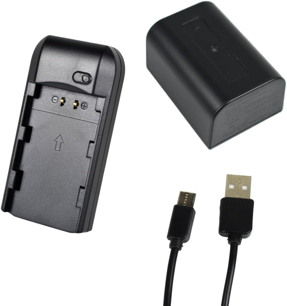KOQINVIZ NP-FV5 NP-FV5 3.7V 2000mAh Plus Battery Charger + Rechargeable Lithium Battery - Video Camera Camcorder