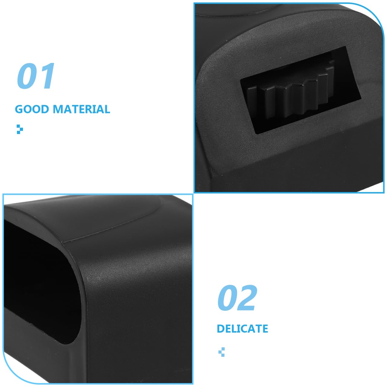 DECHOUS 2Pcs Fitness Equipment Foot Covers Non-Slip Plastic End Caps for Indoor Cycling Bikes High Density Noise Reduction Floor Protectors Gym Accessories