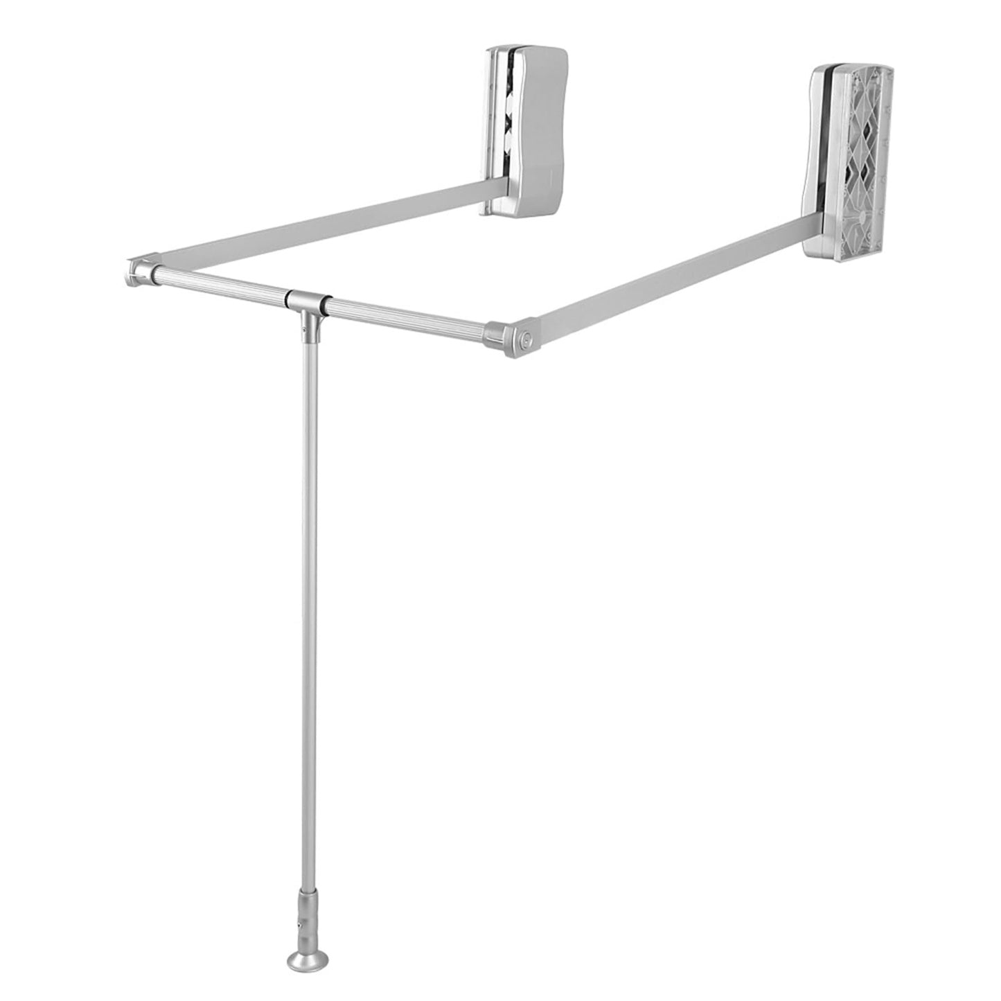 Greensen Adjustable Pull Down Closet Rod, Heavy Duty Aluminum Wardrobe Rail, Retractable Clothes Hanger Organizer, 32.7 to 45 Inches