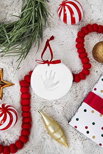 Pearhead Babyprints Baby's First Handprint or Footprint Ornament Kit, Easy No-Bake DIY Clay Impression Kit, Christmas Baby Gift, Baby Keepsake Ornament, Pack of 2