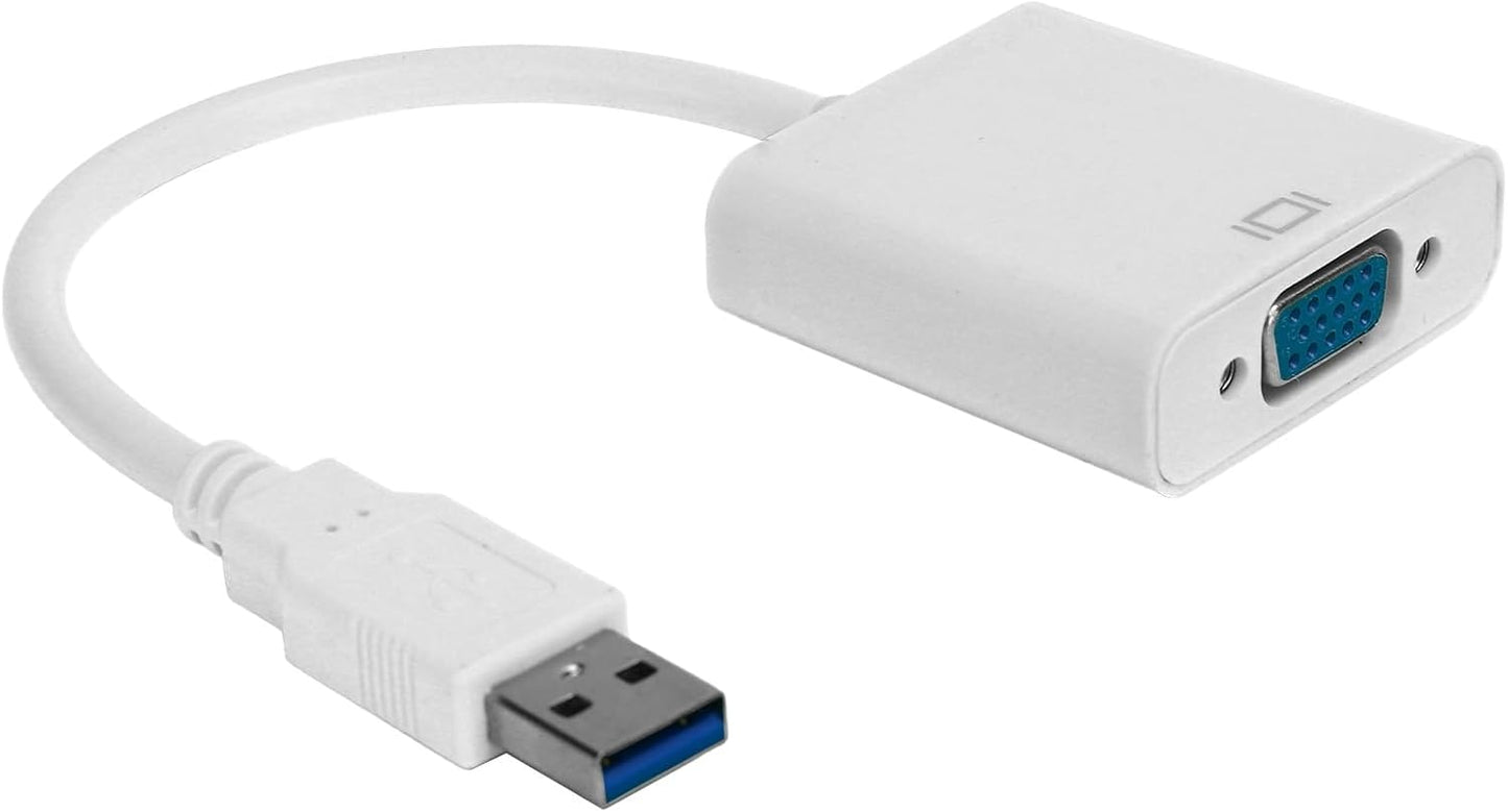 BONKZEBU 3.0 1080P USB to VGA Converter Cable HD Video Adapter External Video Card for PC Laptop Desktop Monitor