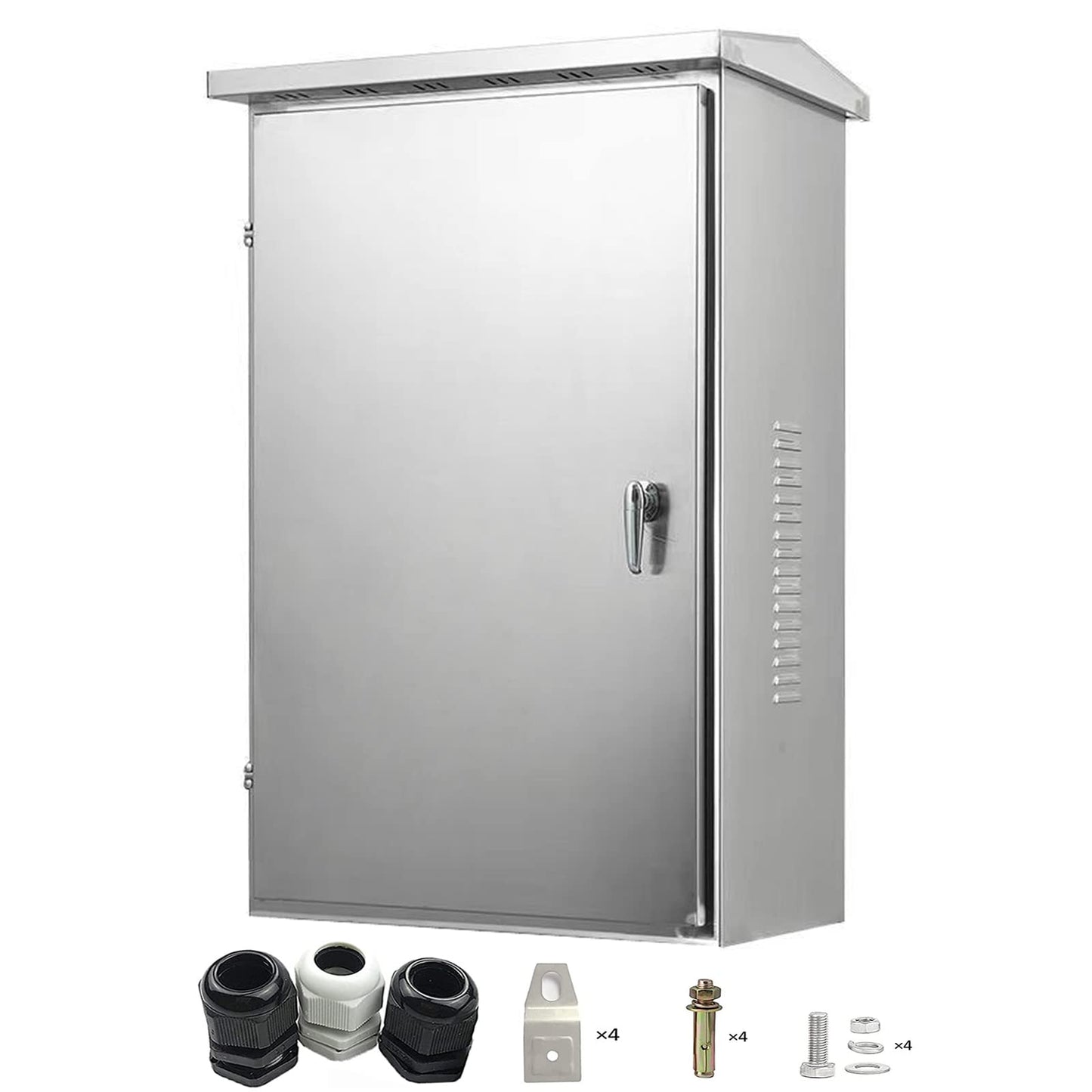 GERSIK Outdoor Stainless Steel Electrical Box Enclosure, IP65 Waterproof Junction Box, Weatherproof Nema Enclosure Box, Wall-Mounted Project Boxes for Electronics 31.5" H x 23.6" W x 7.87" D