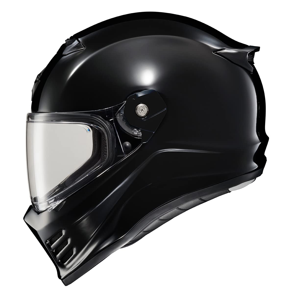 ScorpionEXO Covert FX Full Face Adult Motorcycle Helmet Street Fighter Style - Bluetooth Ready Speaker Pockets DOT ECE Solid (Gloss Black - Medium)