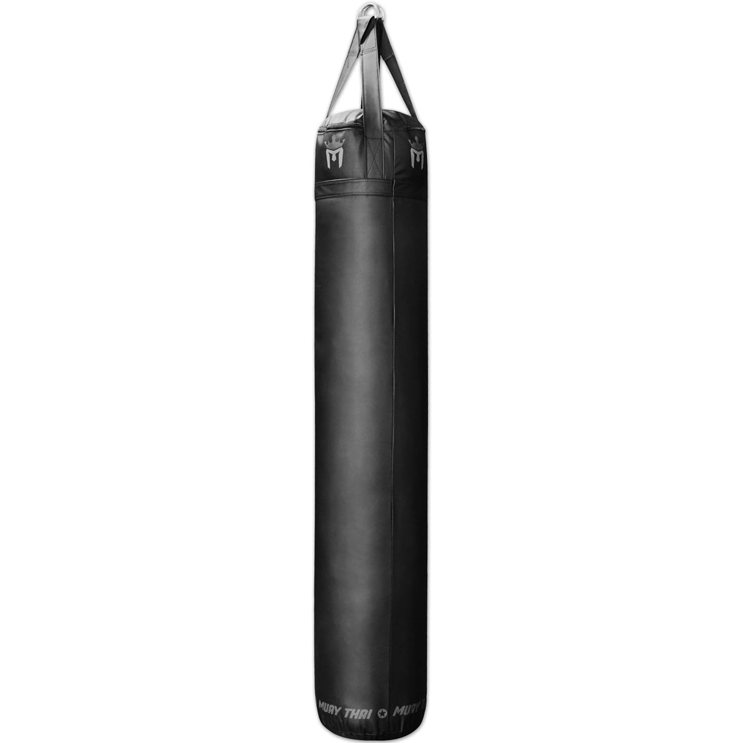 Meister 110lb Filled Muay Thai Heavy Bag - 6ft Professional Kicking & Punching Bag - Black