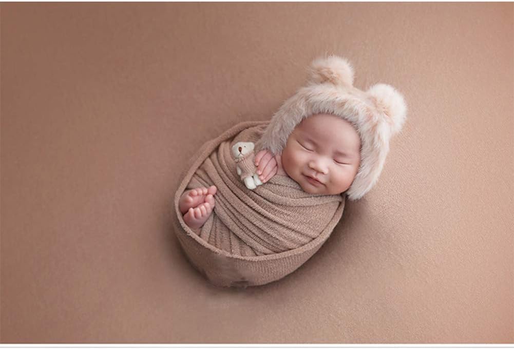 Knitted Baby Photo Wrap - Stretchy Swaddle for Newborns