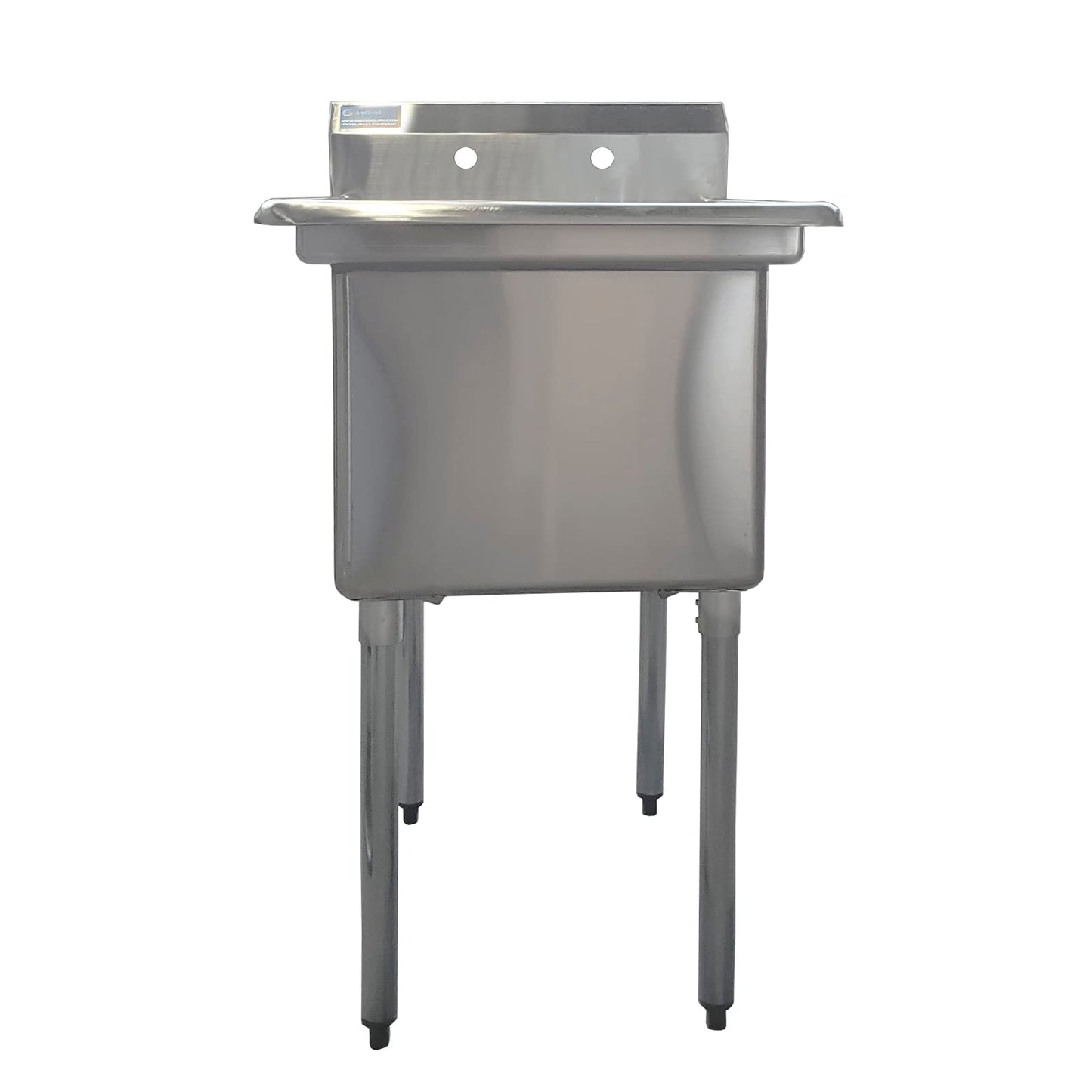 AmGood Stainless Steel Prep & Utility Sink | 304 Stainless Steel | Overall Size: 29 3/4" x 23 5/8" | Restaurant, Kitchen, Laundry, Garage | NSF (Bowl Size: 24" x 18" No Faucet)