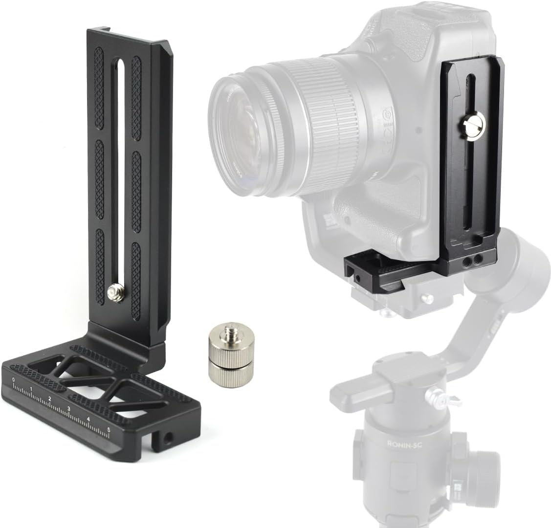 Akeipho L Bracket Vertical Mount for DJI Ronin SC, Aluminum Camera Quick Release Plate for Ronin SC Gimbal Stabilizer