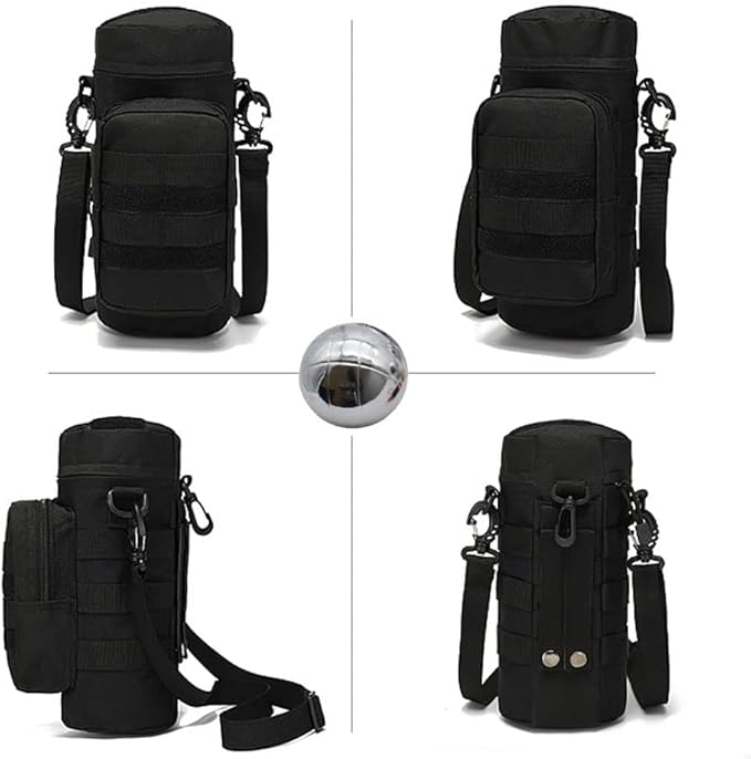 Bocce Ball Bag for 90mm 84mm 73mm 3 Bocce Game,Multifunctional, Zip Design, Powerful. Size: 27 x 12 x 12 cm、