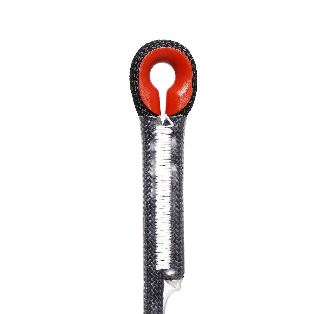GINEE 10mm Rock Climbing Ropes 35FT Static Outdoor Safety Rope with Carabiner Arborist Tree Climb Rescue Grappling Lifeline Escape Descender Abseiling Rope Magnet Fishing Rope Black