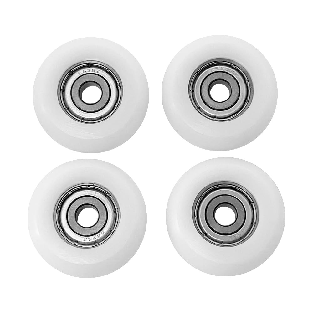 Upgraded Set of 4 Rollers Kit Replacement for Total Gym Wheels/Rollers, Fits for Gym Models 2000, 3000, Some 3000 XL, and a Few Very Early XL (White)