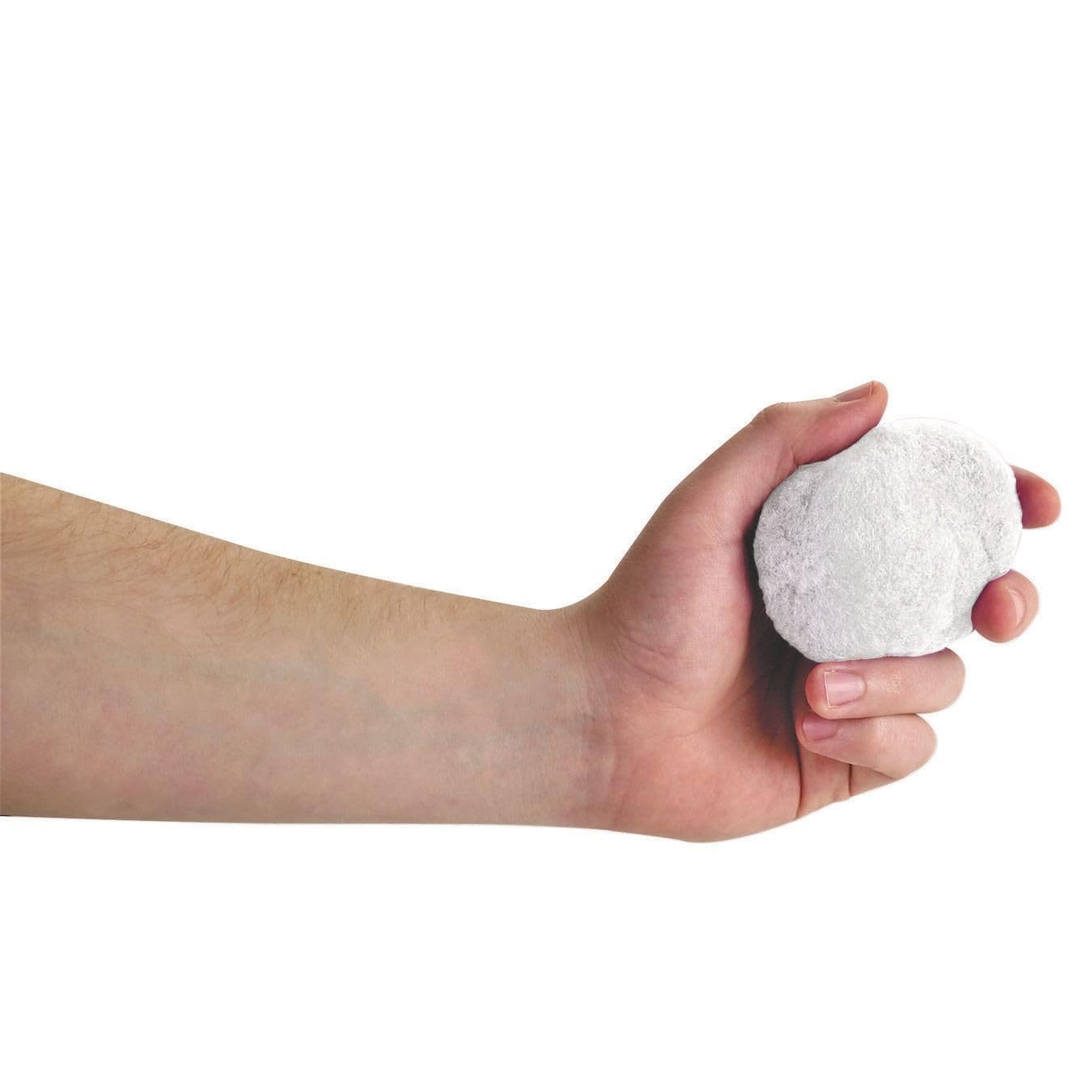 S&S Worldwide Puff Snow Balls - 4" Diameter, White, Pack of 12 for Winter Fun