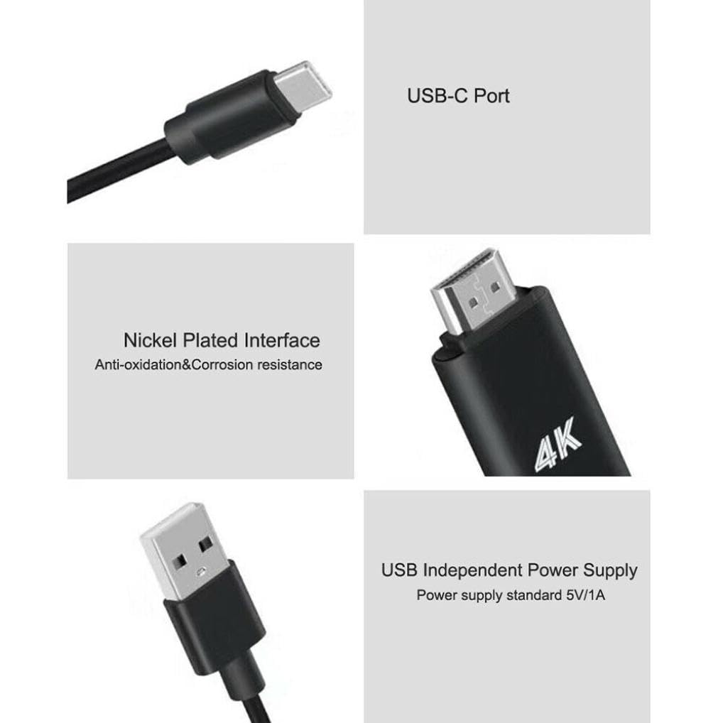 Selna 4K S10 (14.6")/S10 (12.4"), USB C to HDMI Adapter AV Cable TV Video Hub Compatible with Samsung Galaxy Tab Ultra