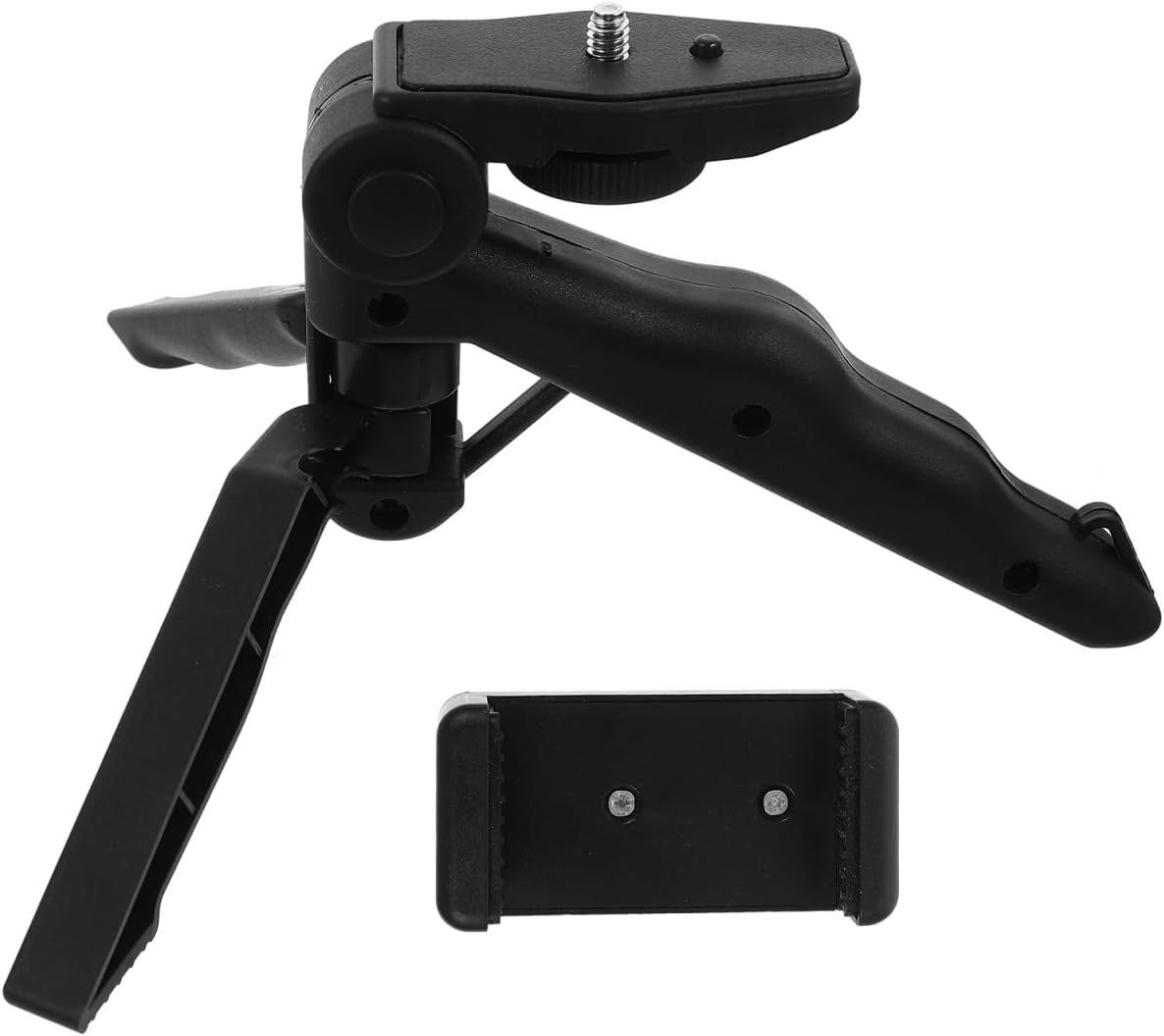 Uonlytech Portable Phone Tripod Stand Adjustable Height Lightweight Tabletop Mobile Phone Holder for Video Calls