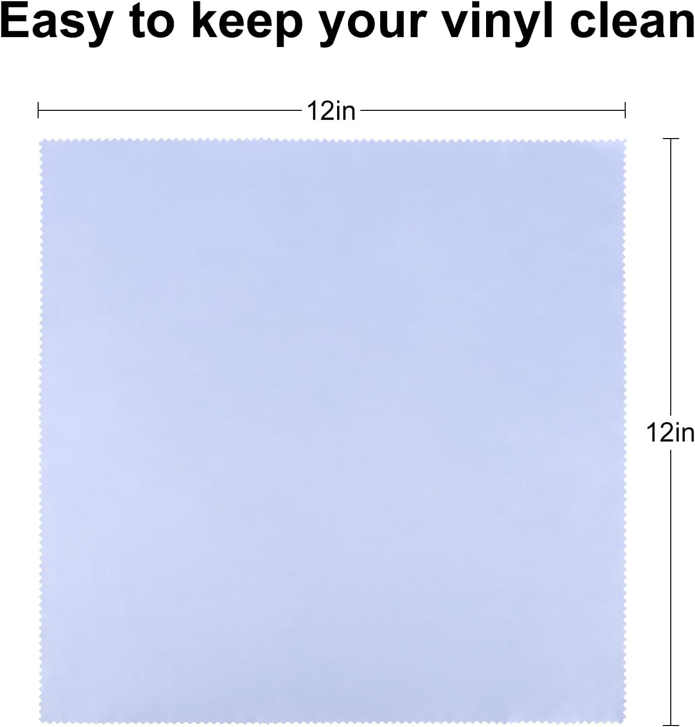 Gartopvoiz 6 Pack 12''x12'' Record Cleaning Cloth, Anti-Static Microfiber Towel by Lint-Free Cleaner for LP Record