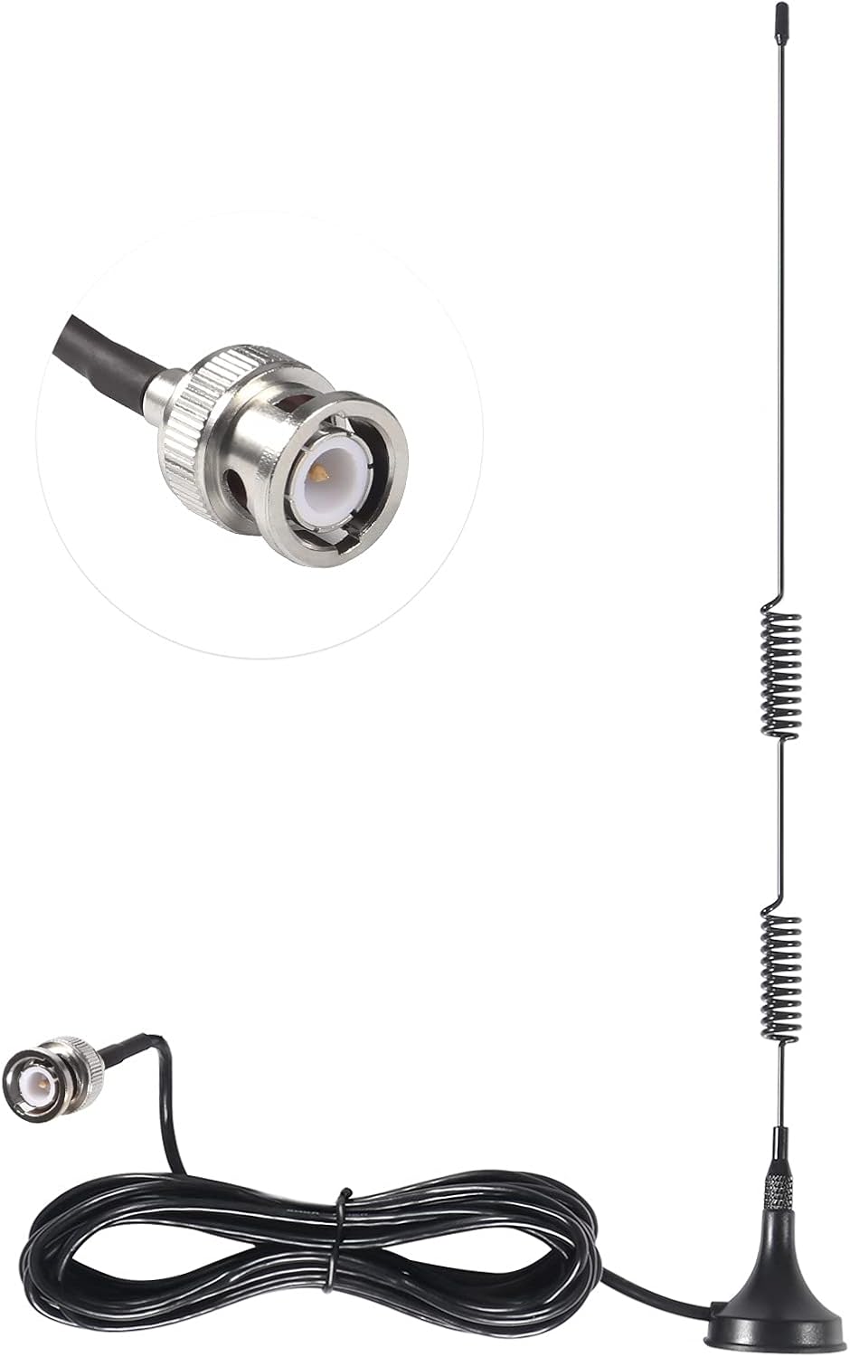 DORHEA 20-1300MHz Police Scanner Antenna HF VHF UHF Two Way Ham Radio Scanner BNC Male Antenna Base Antenna Compatible