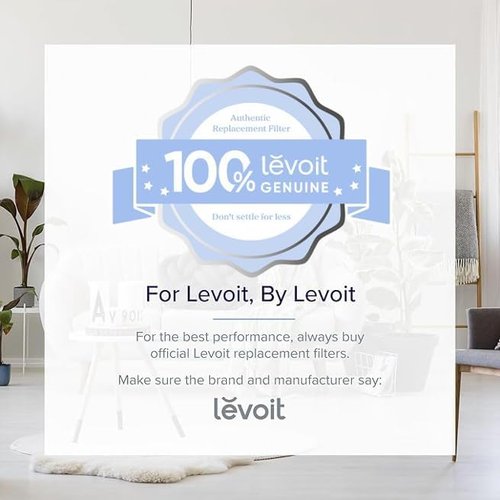Levoit EverestAir-P Air Purifier Replacement Filter - AHAM Verified, Lasts 12-15 Months, 2-in-1 Efficiency, Black