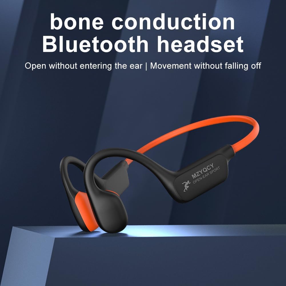 5.4 MicIPX6 Headset15H Bone Conduction Headphones,Open Ear Wireless Bluetooth Headphones with Waterproof Sport