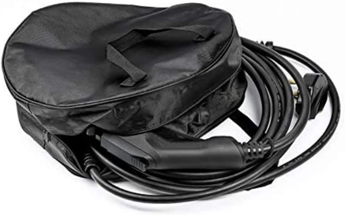 INLETTER Round Cable Organizer Bag - Heavy Duty Water Resistant Cable Management Storage Bag - Perfect for Jumper Cables, RV Sewer Pipe, EV Charging Cord Storage, Camper and Garden Hoses