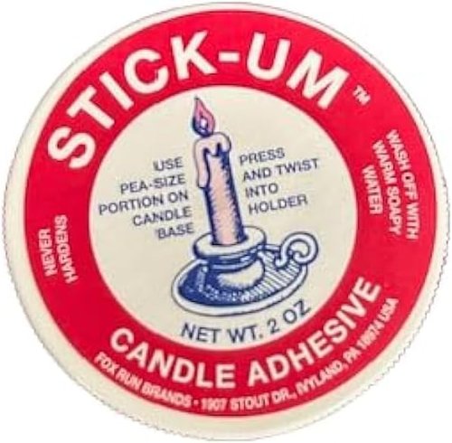 Fox Run Candle Adhesive - Stick-Um Formula for Secure Hold | 2 Ounces