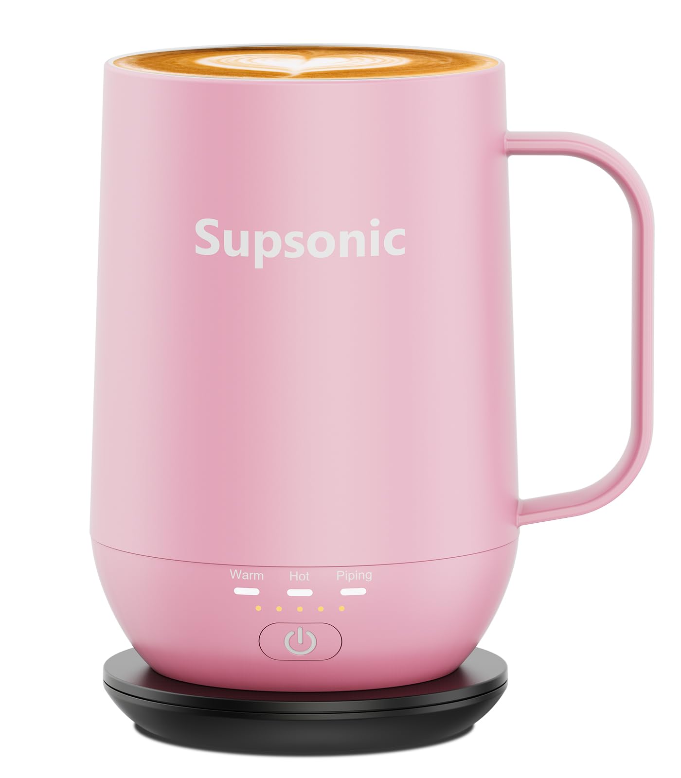 Supsonic - 16oz Self Heating Coffee Mug, Smart Heated Coffee Mug Faster Direct-Contact Heating Up to 149°F, Coffee Mug Warmer Set with Auto Shut-Off - Gifts for Men Women | S2